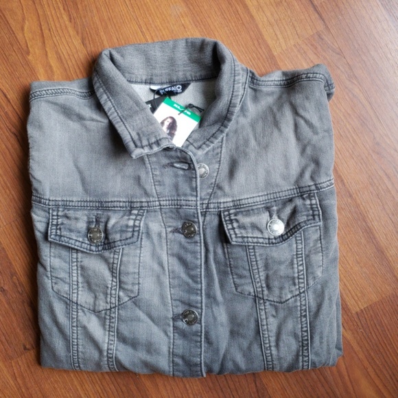 Buffalo David Bitton Jackets & Blazers - Buffalo David Bitton Gray Knit Denim Jacket - NWT